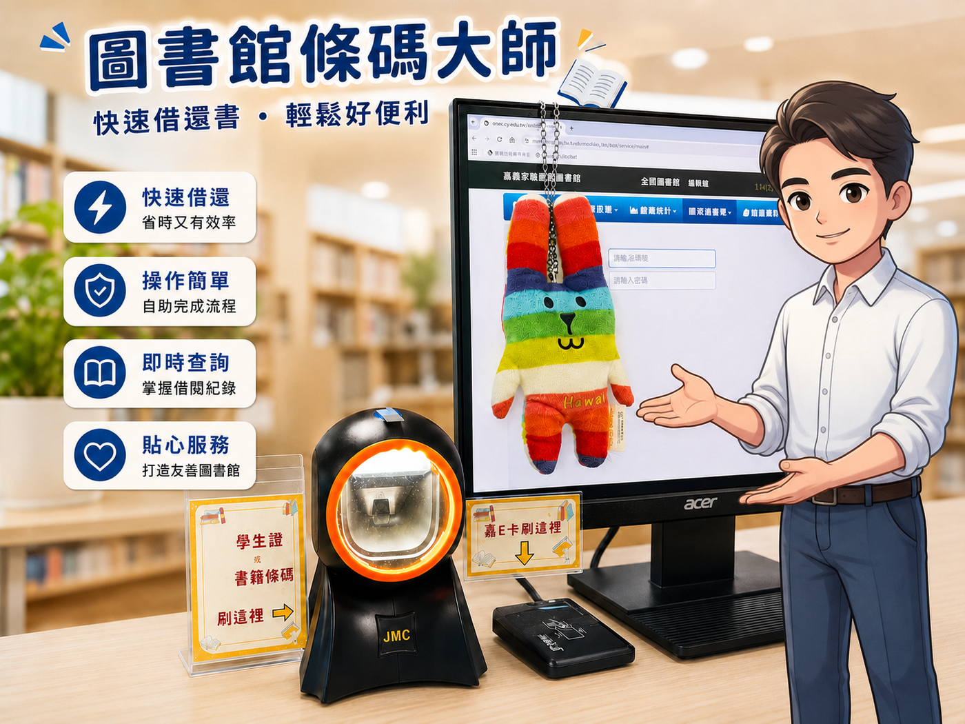 圖書館條碼大師視覺封面