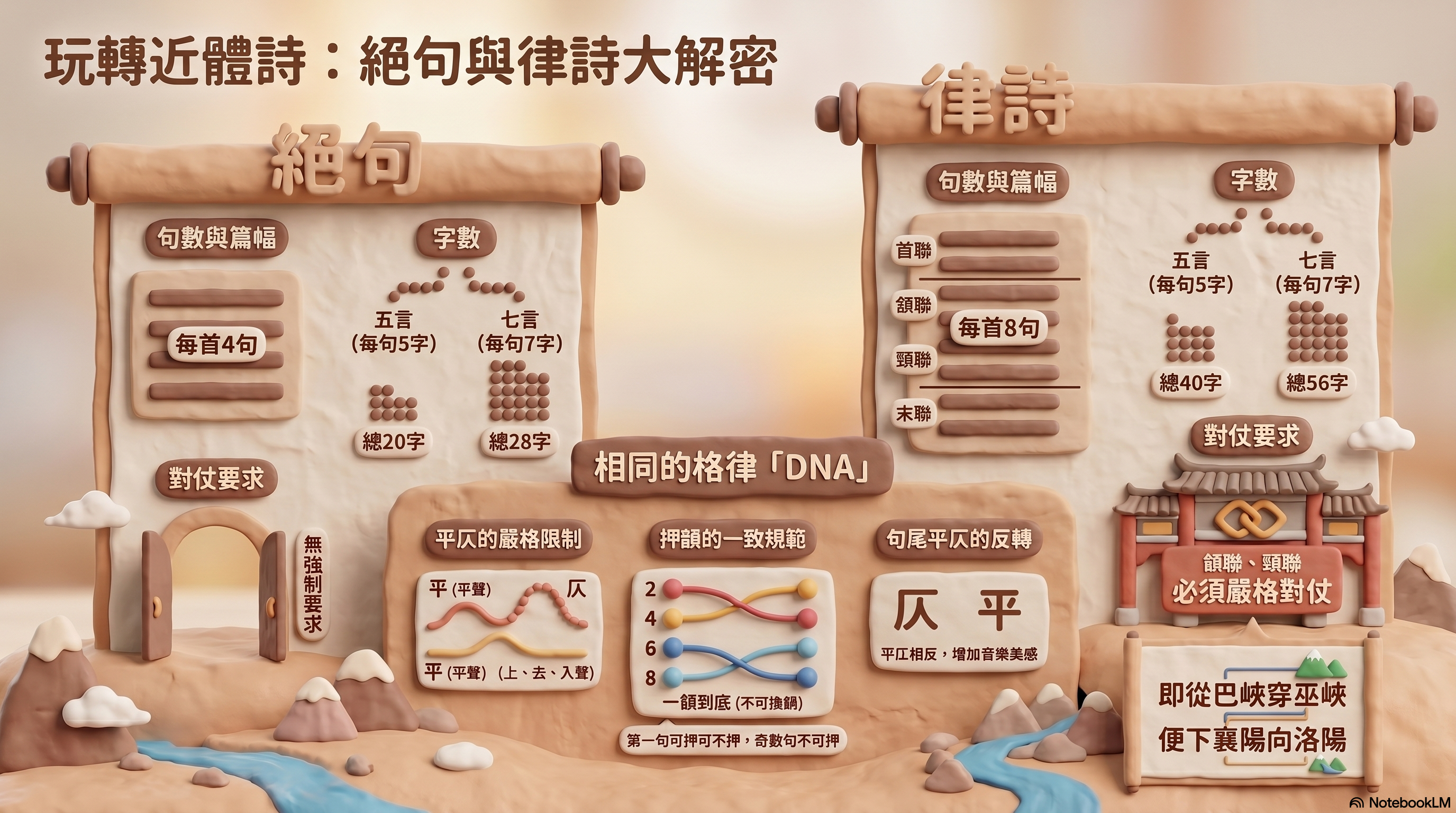 近體詩格律解析心智圖