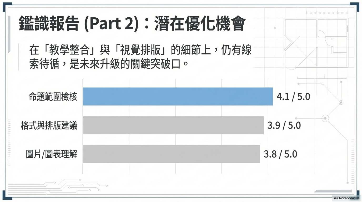 實測真相頁面 4 - Bloom 認知層次報告