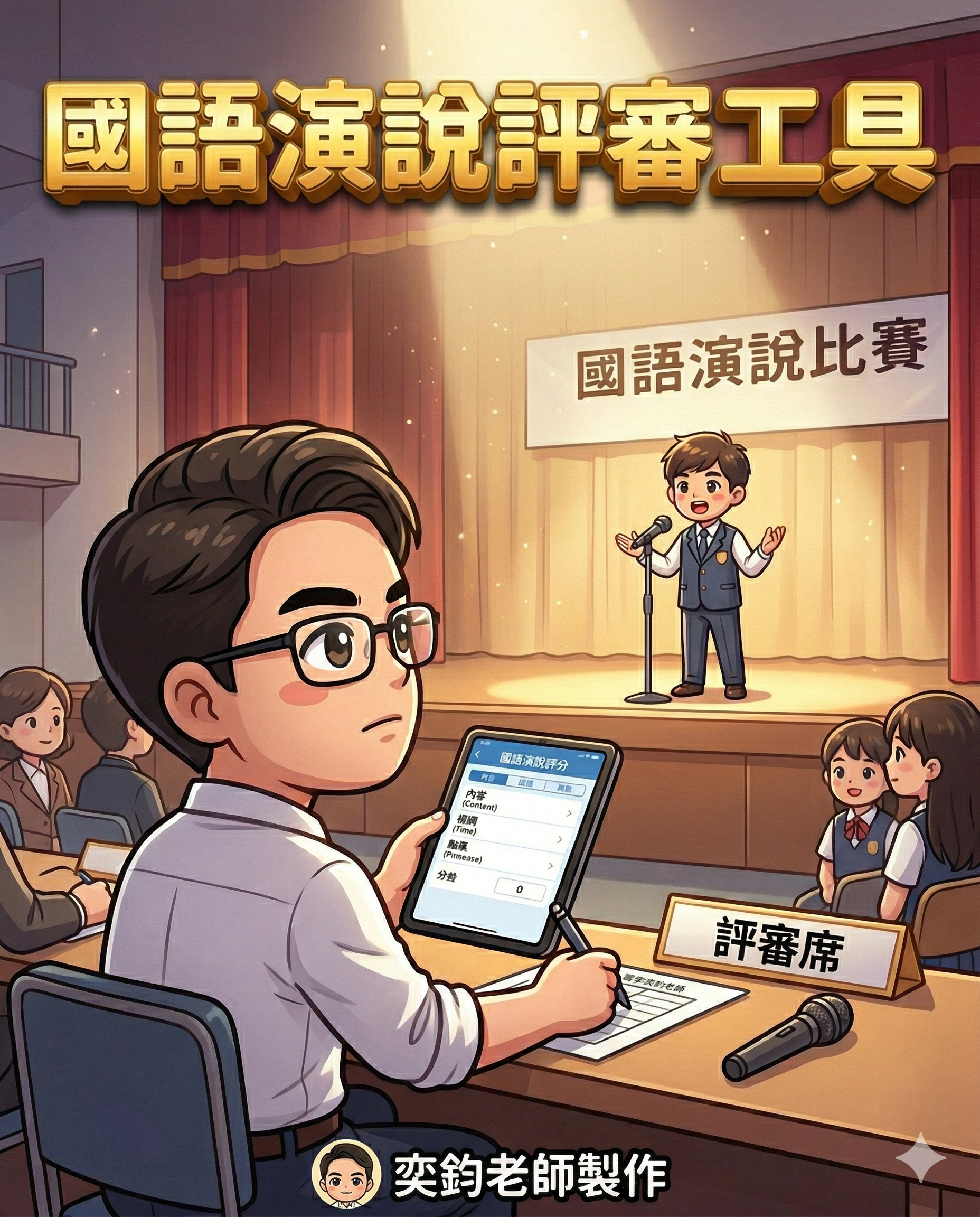 國語演說評審工具主畫面