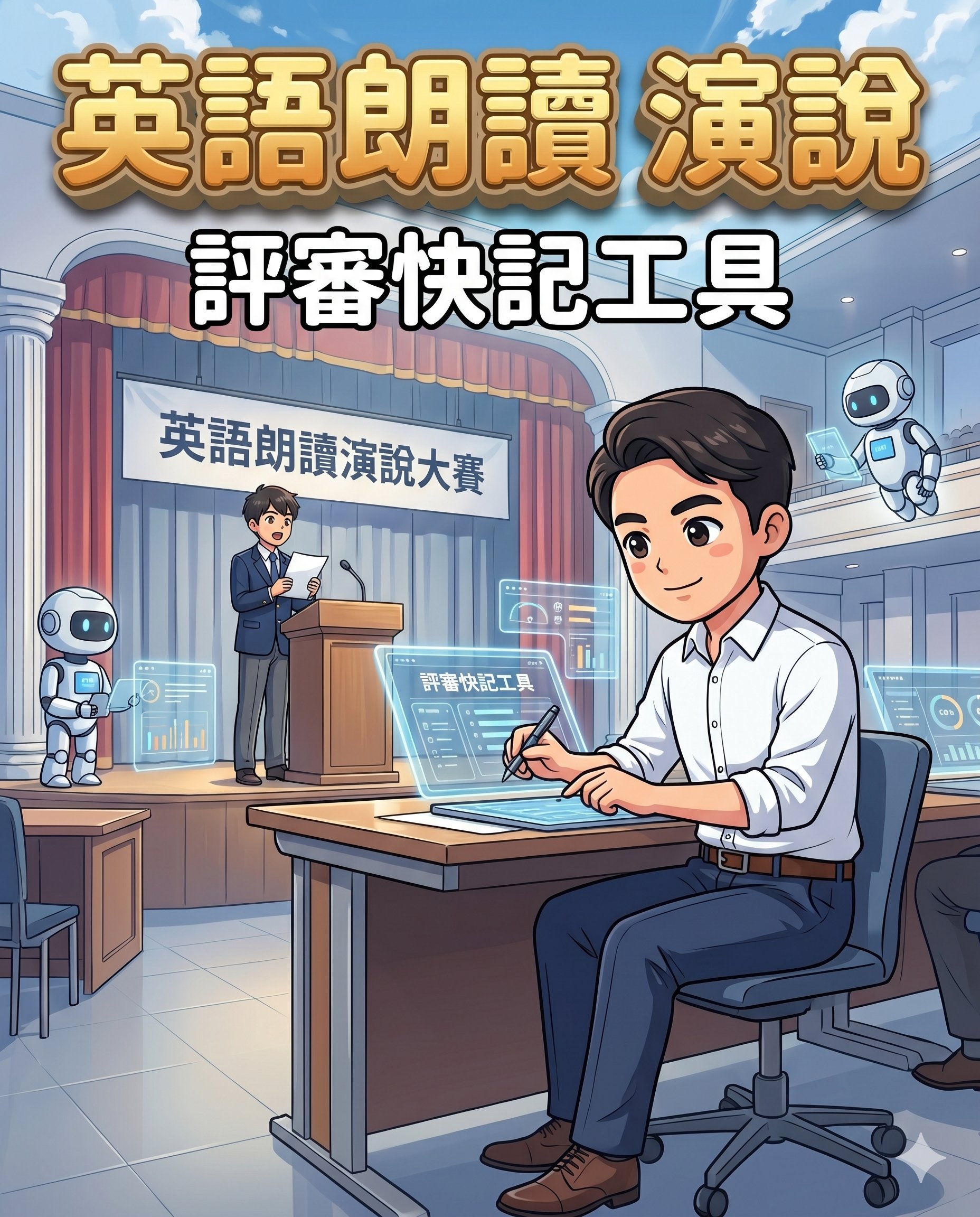 英語朗讀演說評審快記工具操作介面