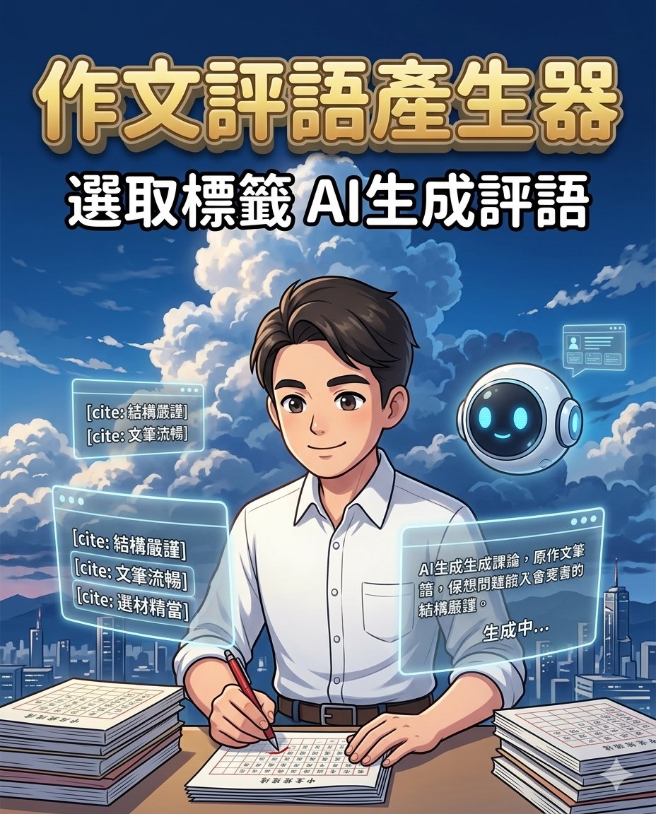 作文評語產生器操作示意圖