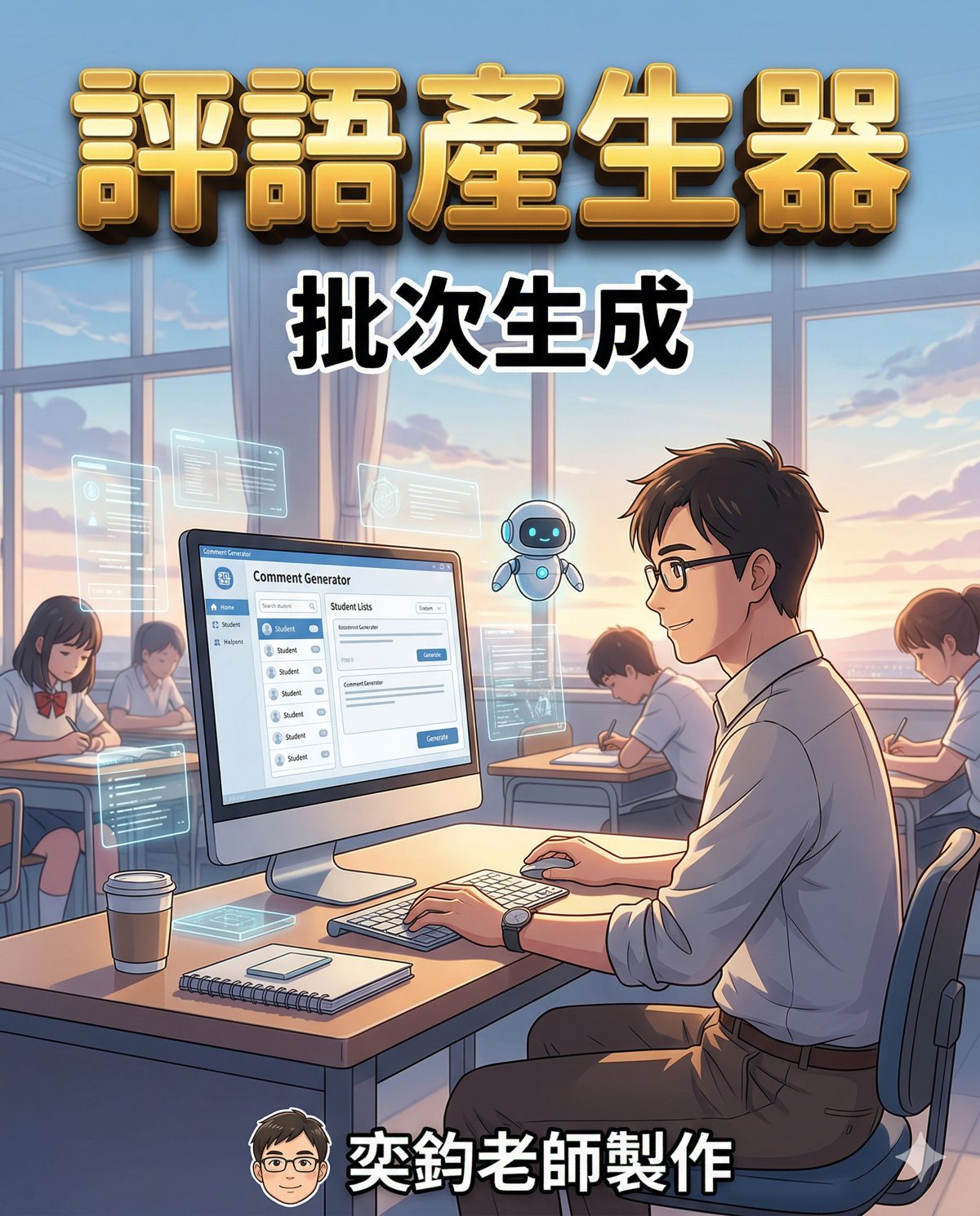 評語產生器 v2.5 主視覺海報