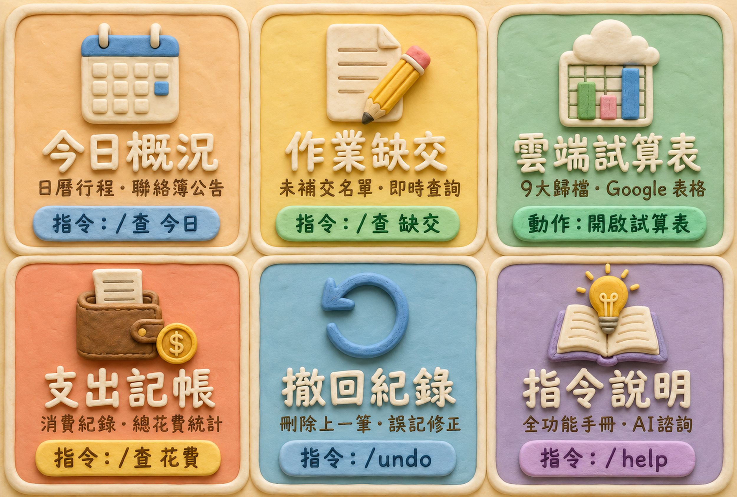 手作黏土風 圖文選單